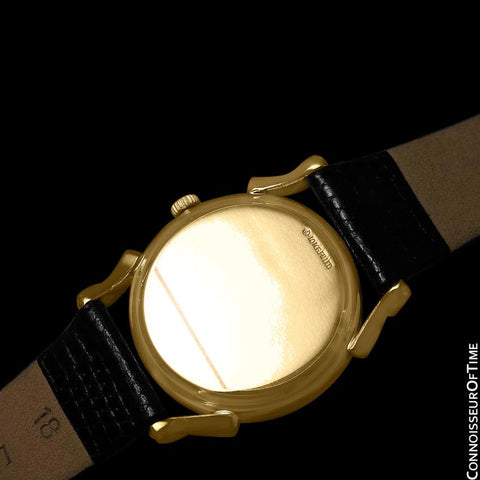 1950's Ulysse Nardin Vintage Chronometer Mens Midsize Dress Watch, Beautiful Case - 18K Gold Plated