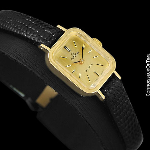 1971 Omega Geneve Vintage Ladies Watch - 18K Gold Plated & Stainless Steel