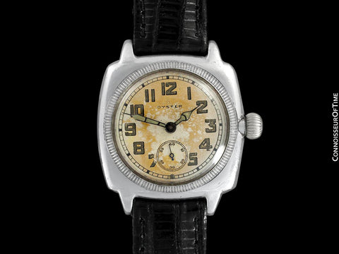 1927 Rolex Rare Very Early Oyster Vintage Mens Stainless Steel Watch - One of the Earliest Oysters Made