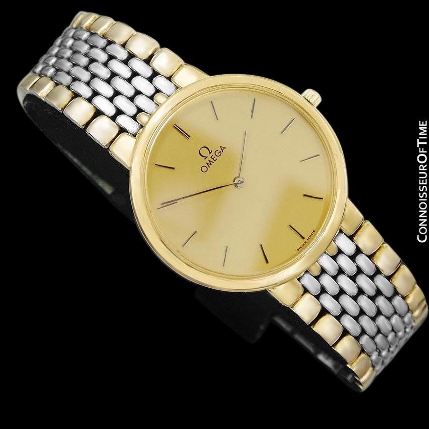 Omega De Ville Mens Two-Tone Ultra Thin Dress Watch with Bracelet