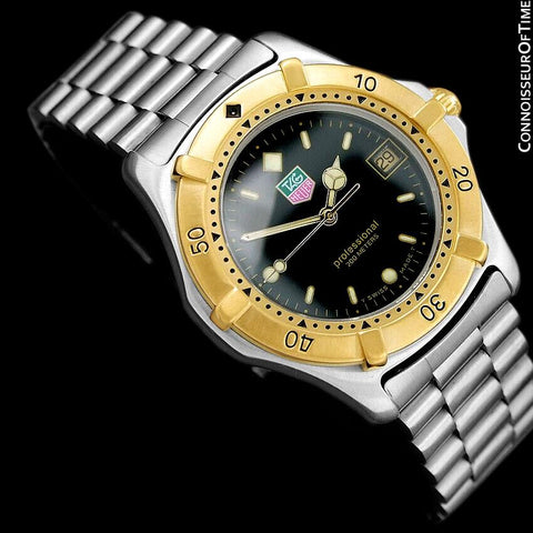 TAG Heuer Professional 2000 Mens Diver Watch, WE1120R - Stainless Steel & 18K Gold Plated