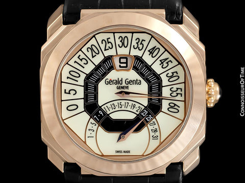 Gérald Genta Bi-Retrograde Large & Rare Mens Watch (Designer of Audemars Piguet Royal Oak) - 18K Rose Gold