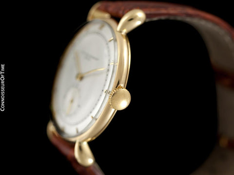 1940's Vacheron & Constantin Vintage Mens Watch, Large Size with Tear Drop Lugs - 18K Gold