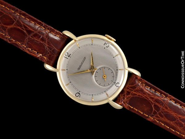 1947 Jaeger-LeCoultre Vintage Large 36mm Mens Watch With Tear Drop Lugs - 18K Gold