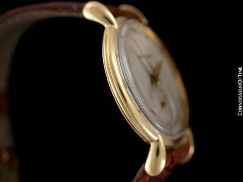 1947 Jaeger-LeCoultre Vintage Large 36mm Mens Watch With Tear Drop Lugs - 18K Gold