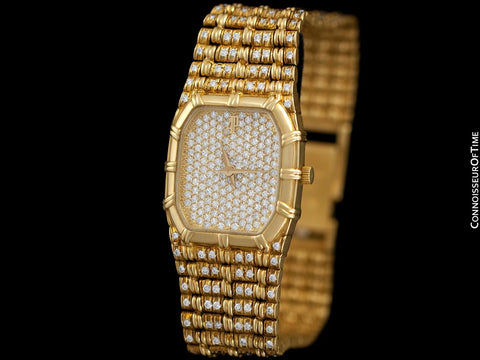 Audemars Piguet Very Rare & Exquisite Ladies 4 Carat Bamboo Bracelet Watch - 18K Gold & Diamonds