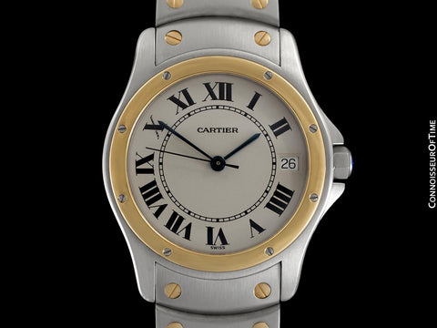 Cartier Santos Ronde Mens Two-Tone Automatic Watch - Stainless Steel & 18K Gold