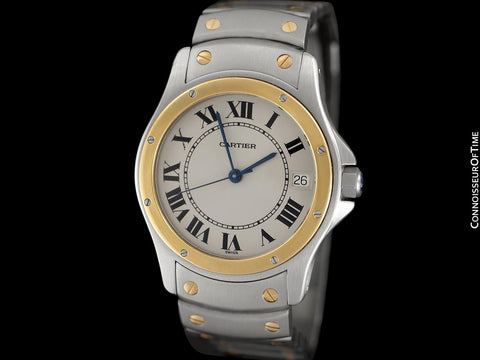 Cartier Santos Ronde Mens Two-Tone Automatic Watch - Stainless Steel & 18K Gold