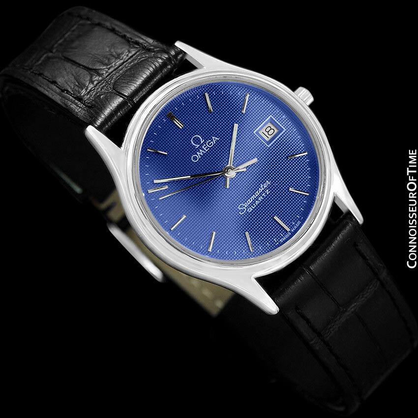 1984 Omega Seamaster Brest Vintage Mens Quartz Watch Stainless