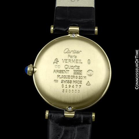 Must De Cartier Vendome Ladies Vermeil Watch - 18K Gold Over Sterling Silver