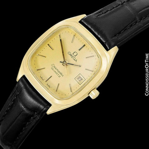 1982 Omega Seamaster Vintage Ladies Watch - 18K Gold Plated & Stainless Steel