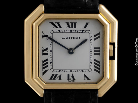 1978 Cartier Ceinture Vintage Mens Midsize Unisex Watch - Solid 18K Gold