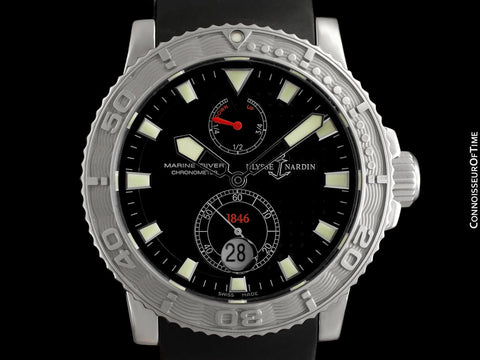 Ulysse Nardin Maxi Marine Diver Chronometer 1846 Automatic Mens Stainless Steel Watch - 263-55