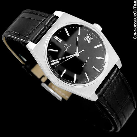 1972 Omega Geneve Vintage Mens Watch, Quick-Setting Date - Stainless Steel