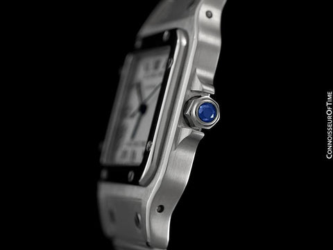 Cartier Santos Automatique Mens Size with Ladies Length Bracelet Unisex Watch - Stainless Steel