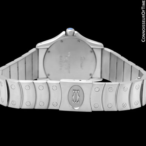 Cartier Santos Ronde Mens Midsize Unisex Bracelet Stainless Steel Watch - W20027K1