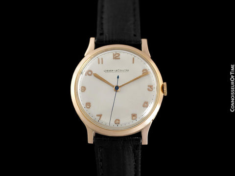 1950 Jaeger-LeCoultre Vintage Mens Handwound Watch - 18K Rose Gold