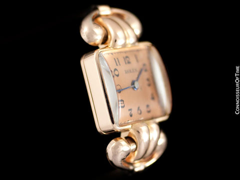 1938 Rolex Vintage Art Deco Ladies Dress Watch with Bracelet - 14K Rose Gold