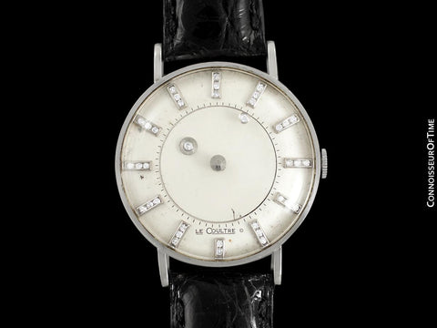 1957 Jaeger-LeCoultre / Vacheron & Constantin Vintage Galaxy Mystery Dial - 14K White Gold & Diamonds - Box & Tag