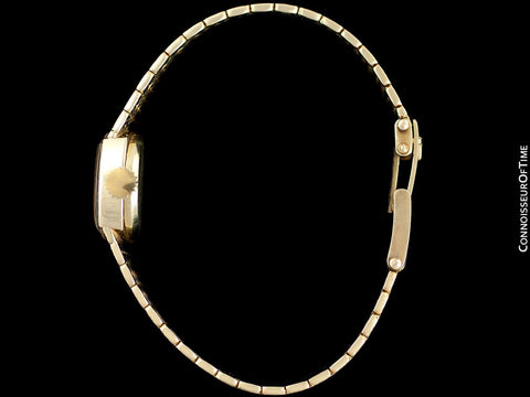 1970's Rolex Vintage Ladies Dress 14K Gold & Diamond Watch - Papers & Box