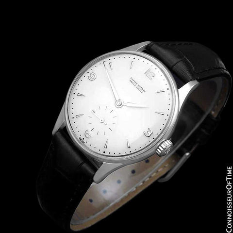 1940's Ulysse Nardin Vintage Chronometer Large Mens Calatrava Watch - Stainless Steel
