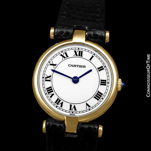 Must De Cartier Vendome Ladies Vermeil Watch - 18K Gold Over Sterling Silver