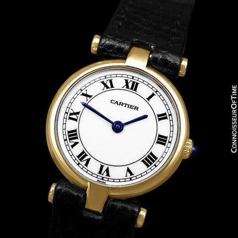 Must De Cartier Vendome Ladies Vermeil Watch - 18K Gold Over Sterling Silver