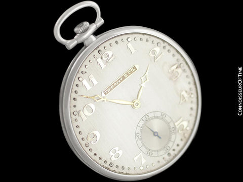 1920's Audemars Piguet Tiffany & Co. Antique Art Deco Ultra Thin Mens Pocket Watch - Platinum