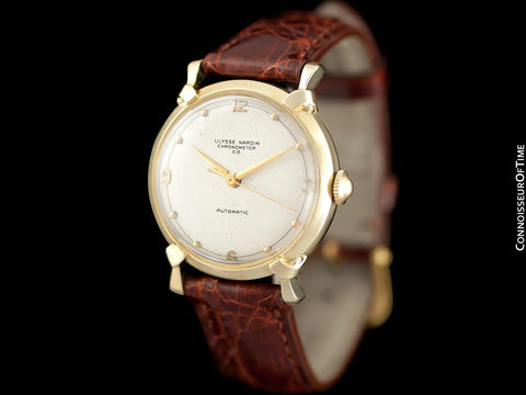 1950's Ulysse Nardin Vintage Mens Automatic Chronometer Watch - 14K Gold