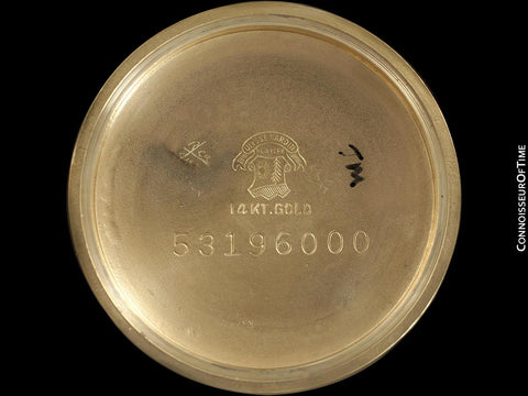 1954 Ulysse Nardin Mens Vintage Chronometer Watch with Special Case - 14K Gold