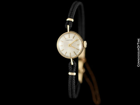 1960's Cartier Vintage Classic Ladies Handwound Watch - 18K Gold