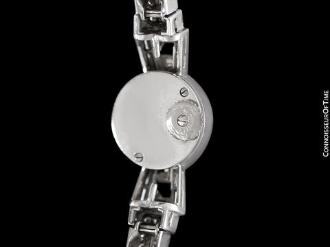 1952 Jaeger-LeCoultre Vintage Ladies Backwind Cocktail Watch - Platinum & Diamonds