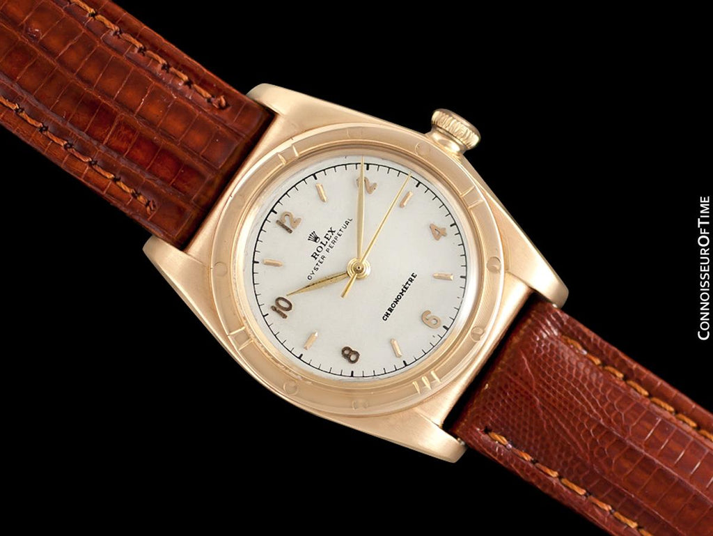 enkelt Jeg vil have nordøst 1946 Rolex Vintage Mens Ref. 3372 "Luxury Model" Bubbleback Watch - 14 -  Connoisseur of Time