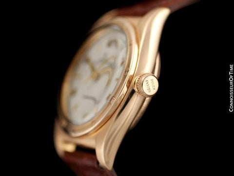 1946 Rolex Vintage Mens Ref. 3372 "Luxury Model" Bubbleback Watch - 14K Rose Gold