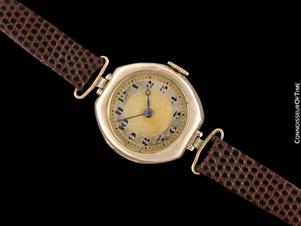 1920's Rolex Ladies Vintage Art Deco Watch 9K Rose Gold