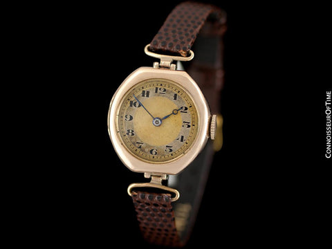 1920's Rolex Ladies Vintage Art Deco Watch - 9K Rose Gold