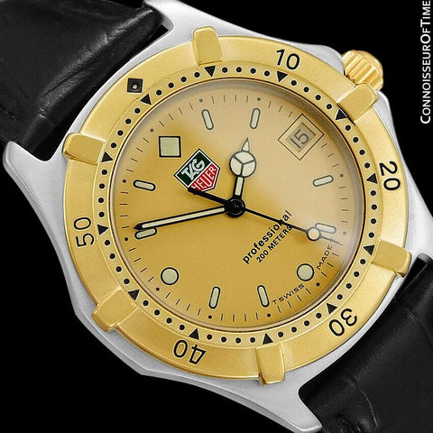 TAG Heuer Professional 2000 Mens Full Size Divers Watch - Stainless Steel & 18K Gold Plated