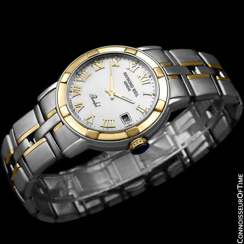 Raymond Weil Parsifal Mens Two-Tone with Mother Of Pearl Dial Watch - Stainless Steel & Solid 18K Gold - Collector New