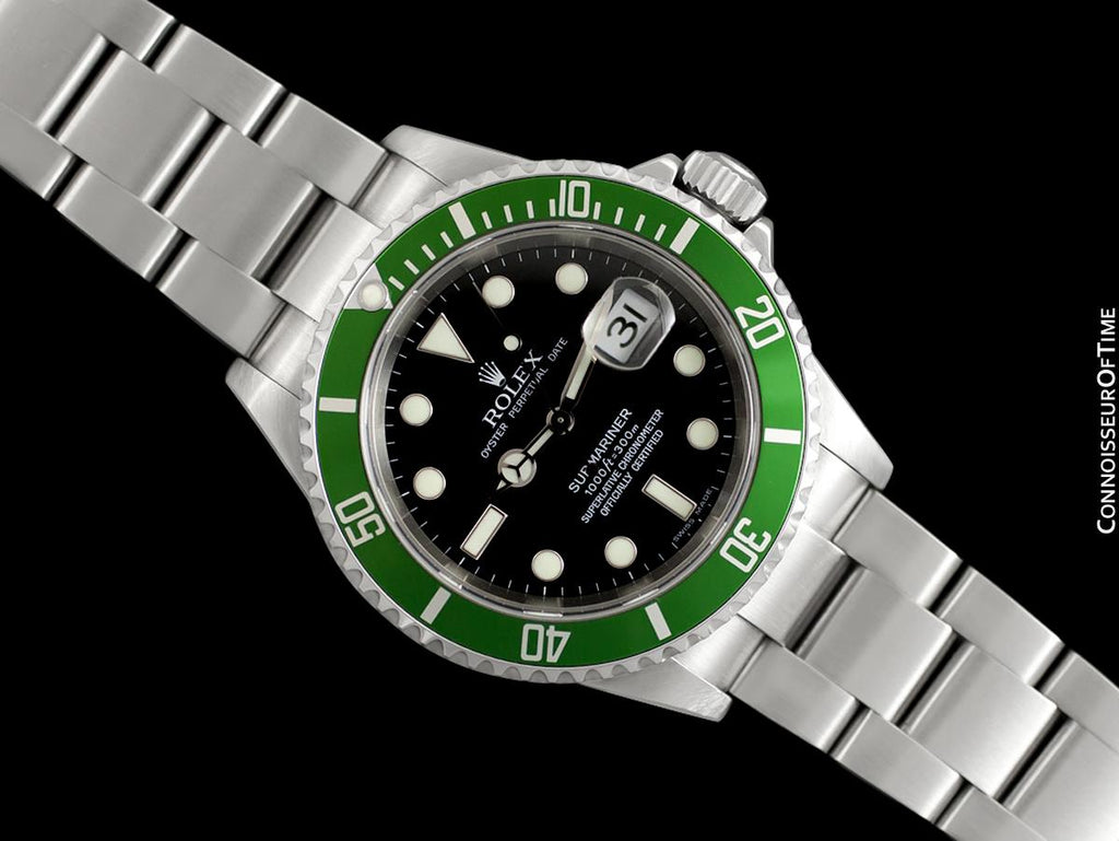 Rolex Submariner Green Kermit 50th Anniversary 16610LV Mens Watch, S -  Connoisseur of Time