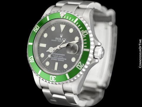 Rolex Submariner Green "Kermit" 50th Anniversary 16610LV Mens Watch, Stainless Steel - Box & Booklets
