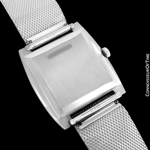 1970's Longines Vintage Mens Midsize Ultra Thin Classic Retro Watch - Stainless Steel