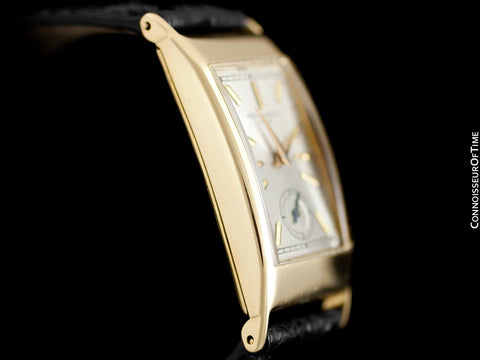 1939 Patek Philippe "Tegolino" Vintage Mens Rectangular Watch - 18K Gold