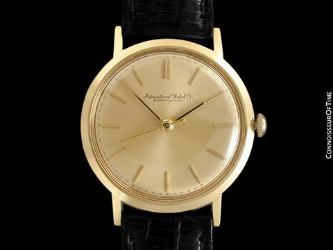 1966 IWC Vintage Mens Classic Dress Watch, Caliber 402 - 18K Gold