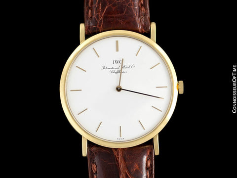 IWC Portofino Vintage Mens Thin Handwound Watch - 18K Gold
