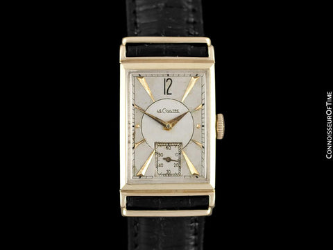 1944 Jaeger-LeCoultre Vintage Mens Art Deco Dress Watch - 14K Gold