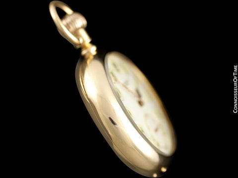 1891 E. Howard & Co. Antique 18 Size N Pocket Watch with Exceptional Fancy Dial - 14K Gold