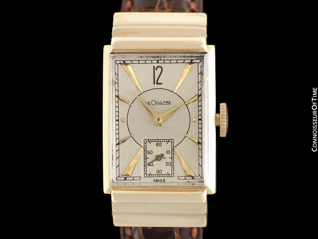 1943 Jaeger-LeCoultre Vintage Mens Art Deco Dress Watch - 14K Gold - Connoisseur of Time 1943 Jaeger-LeCoultre Vintage Mens Art Deco Dress Watch - 14K Gold - Connoisseur of Time