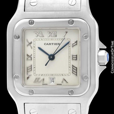 Cartier Santos Galbee Mens Midsize Watch with Date - Stainless Steel