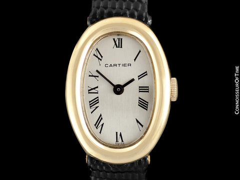 Cartier "Baignoire 1920" Ladies Vintage Handwound Watch - 18K Gold