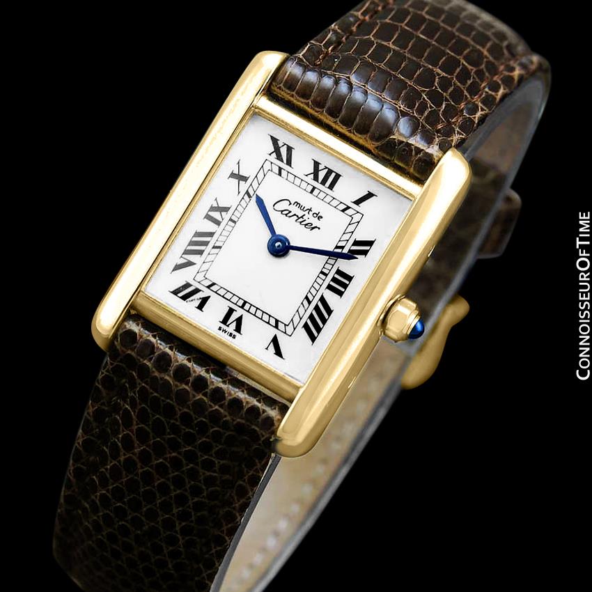Vintage Cartier Paris Ladies Watch Vermeil Silver with Gold Plating at  1stDibs  vermeil in gold where to watch, cartier quartz argent watch,  cartier vermeil quartz